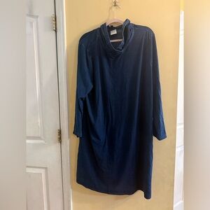 Pure J Jill Casual & Chic Long Sleeve Navy Dress with hood, 2XL